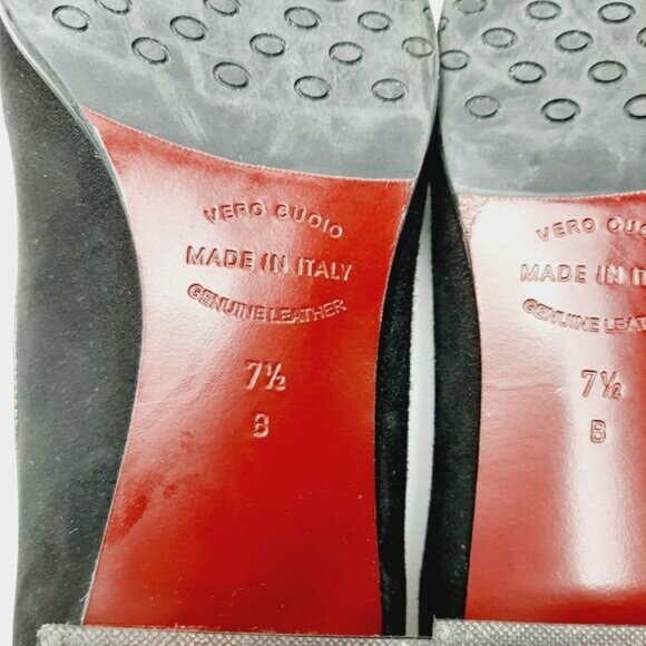 ROBERTO CAPUCCI Italy Genuine Suede Leather Low Heel Smoking Loafers Sz 7.5 B - Picture 15 of 15